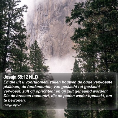 Jesaja 58:12 NLD Bible Verse Image