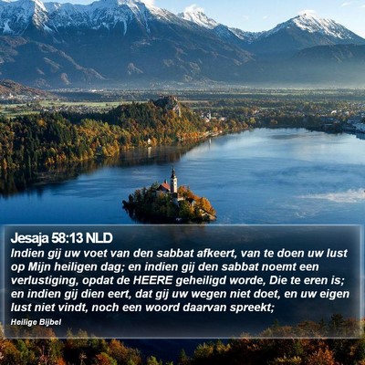 Jesaja 58:13 NLD Bible Verse Image
