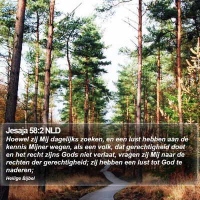 Jesaja 58:2 NLD Bible Verse Image