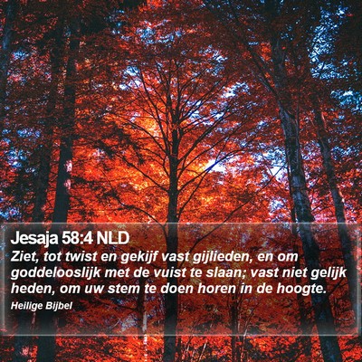 Jesaja 58:4 NLD Bible Verse Image