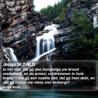 Jesaja 58:7 NLD Bible Verse Image