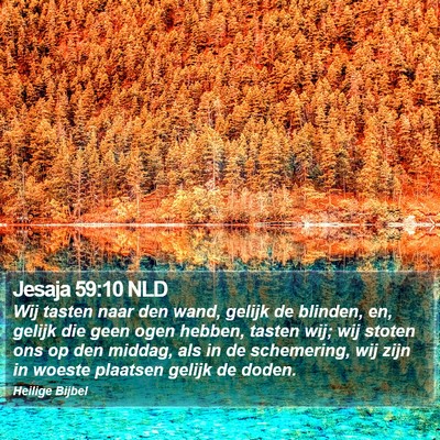 Jesaja 59:10 NLD Bible Verse Image