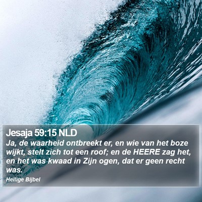Jesaja 59:15 NLD Bible Verse Image