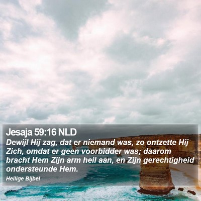 Jesaja 59:16 NLD Bible Verse Image