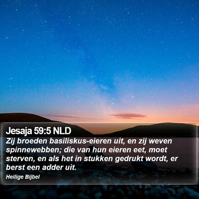Jesaja 59:5 NLD Bible Verse Image