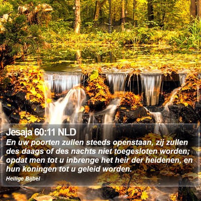 Jesaja 60:11 NLD Bible Verse Image