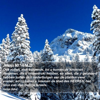 Jesaja 60:14 NLD Bible Verse Image