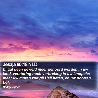 Jesaja 60:18 NLD Bible Verse Image