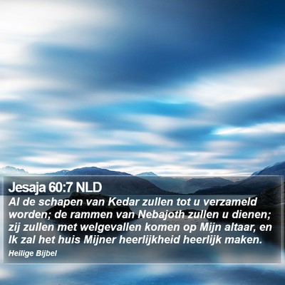 Jesaja 60:7 NLD Bible Verse Image