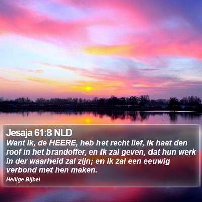 Jesaja 61:8 NLD Bible Verse Image