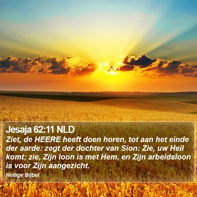 Jesaja 62:11 NLD Bible Verse Image