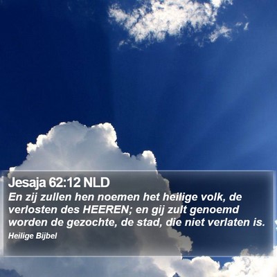 Jesaja 62:12 NLD Bible Verse Image