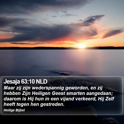 Jesaja 63:10 NLD Bible Verse Image