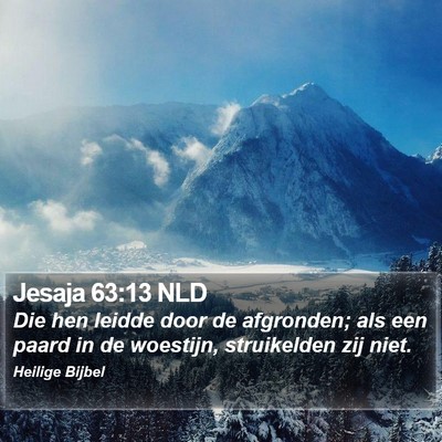 Jesaja 63:13 NLD Bible Verse Image