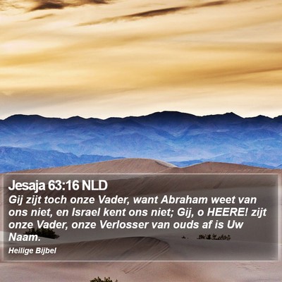Jesaja 63:16 NLD Bible Verse Image
