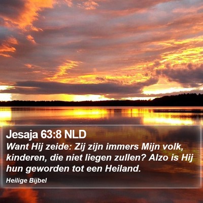 Jesaja 63:8 NLD Bible Verse Image