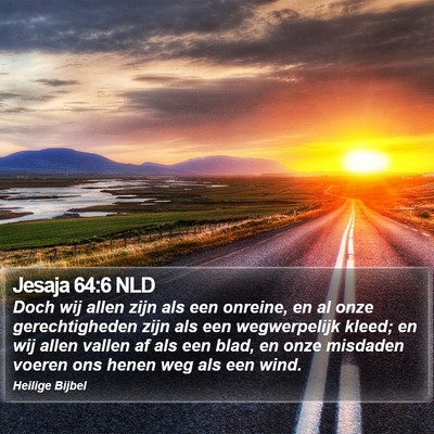 Jesaja 64:6 NLD Bible Verse Image