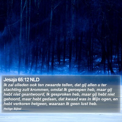 Jesaja 65:12 NLD Bible Verse Image