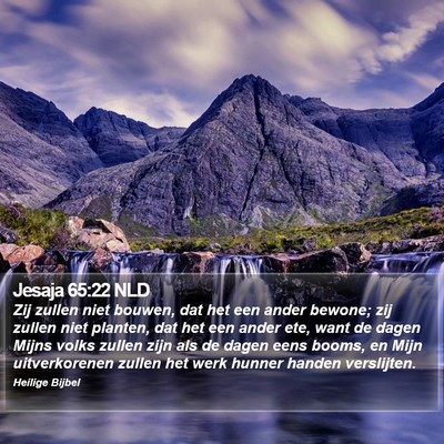Jesaja 65:22 NLD Bible Verse Image