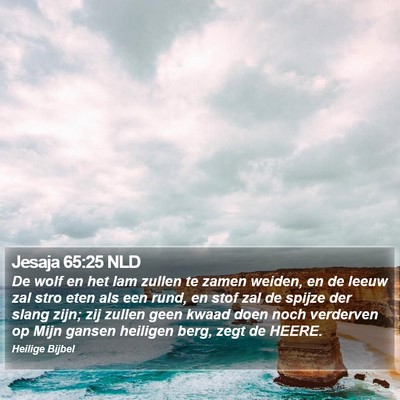 Jesaja 65:25 NLD Bible Verse Image