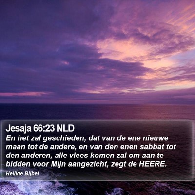 Jesaja 66:23 NLD Bible Verse Image
