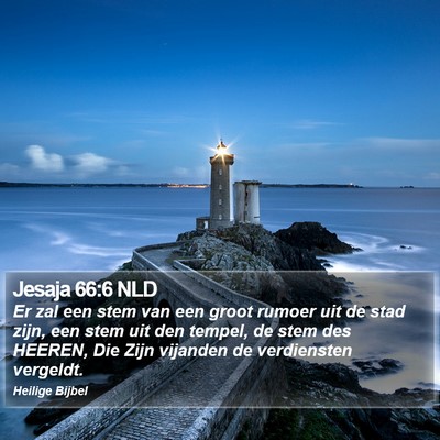 Jesaja 66:6 NLD Bible Verse Image