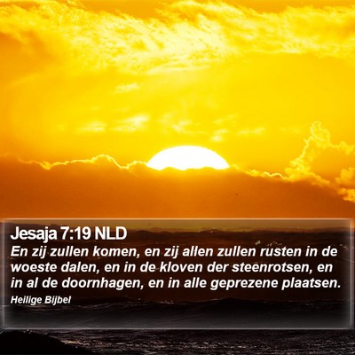 Jesaja 7:19 NLD Bible Verse Image
