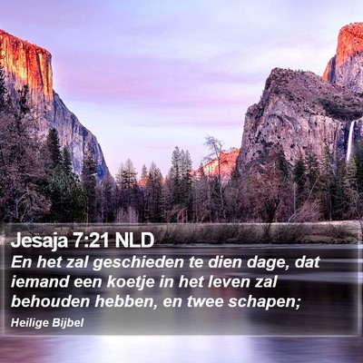 Jesaja 7:21 NLD Bible Verse Image