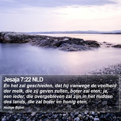 Jesaja 7:22 NLD Bible Verse Image