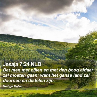 Jesaja 7:24 NLD Bible Verse Image