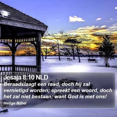 Jesaja 8:10 NLD Bible Verse Image