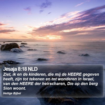 Jesaja 8:18 NLD Bible Verse Image