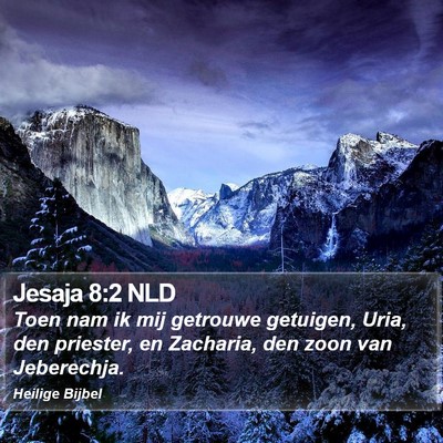 Jesaja 8:2 NLD Bible Verse Image