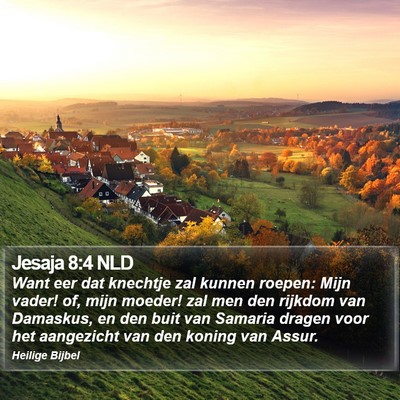 Jesaja 8:4 NLD Bible Verse Image