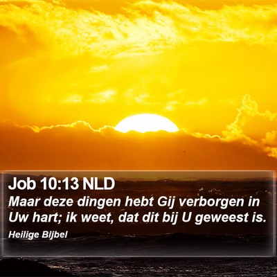 Job 10:13 NLD Bible Verse Image