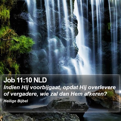 Job 11:10 NLD Bible Verse Image