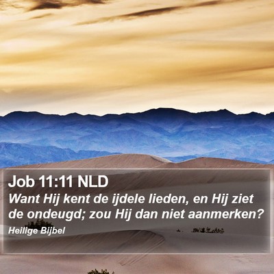 Job 11:11 NLD Bible Verse Image