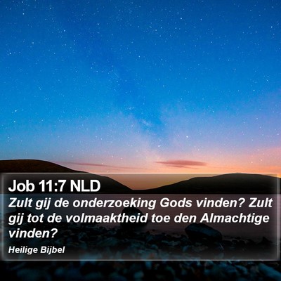 Job 11:7 NLD Bible Verse Image