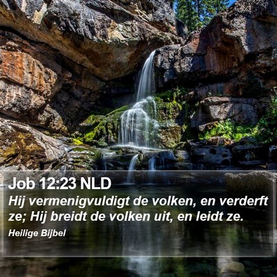 Job 12:23 NLD Bible Verse Image
