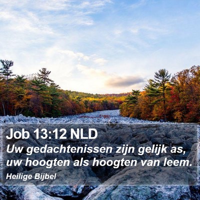 Job 13:12 NLD Bible Verse Image