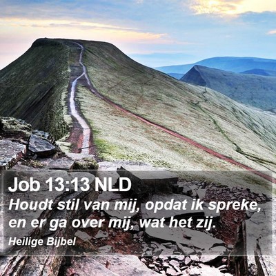 Job 13:13 NLD Bible Verse Image