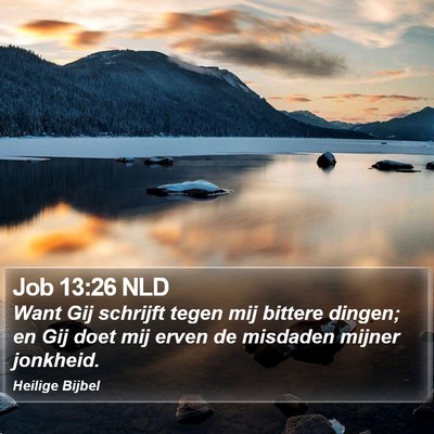 Job 13:26 NLD Bible Verse Image