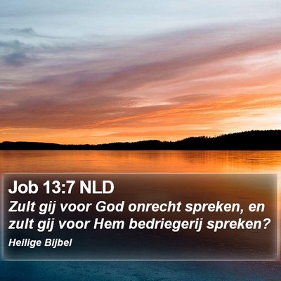 Job 13:7 NLD Bible Verse Image