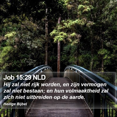 Job 15:29 NLD Bible Verse Image