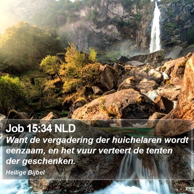 Job 15:34 NLD Bible Verse Image