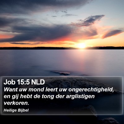 Job 15:5 NLD Bible Verse Image