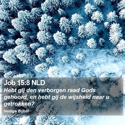 Job 15:8 NLD Bible Verse Image