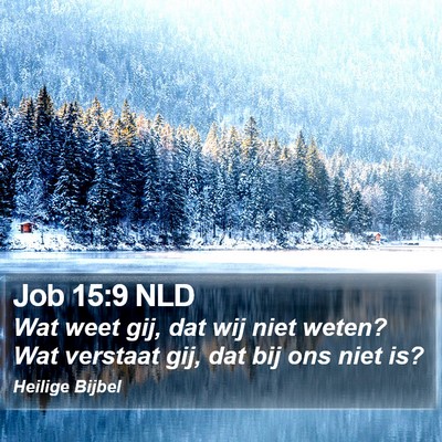 Job 15:9 NLD Bible Verse Image
