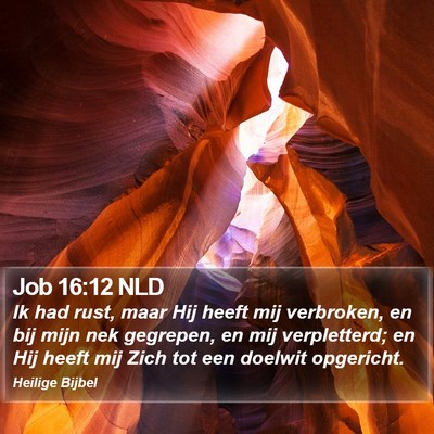 Job 16:12 NLD Bible Verse Image