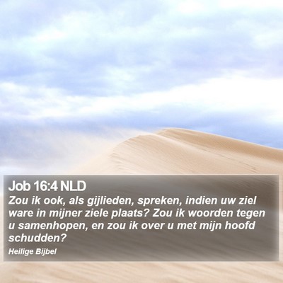 Job 16:4 NLD Bible Verse Image